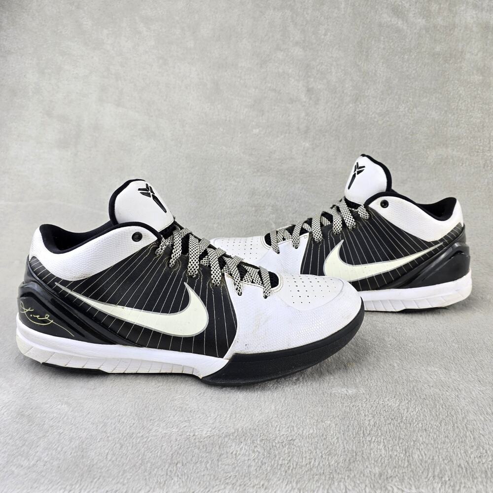 2009 Nike Zoom Kobe 4 TB White Black Size 10.5 Basketball shoes 381947-111